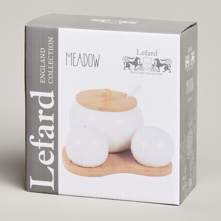 Набор для специй lefard "meadow" 3 пр. на дер.подставке 15,5*15,5*10 см Lefard (587-214)