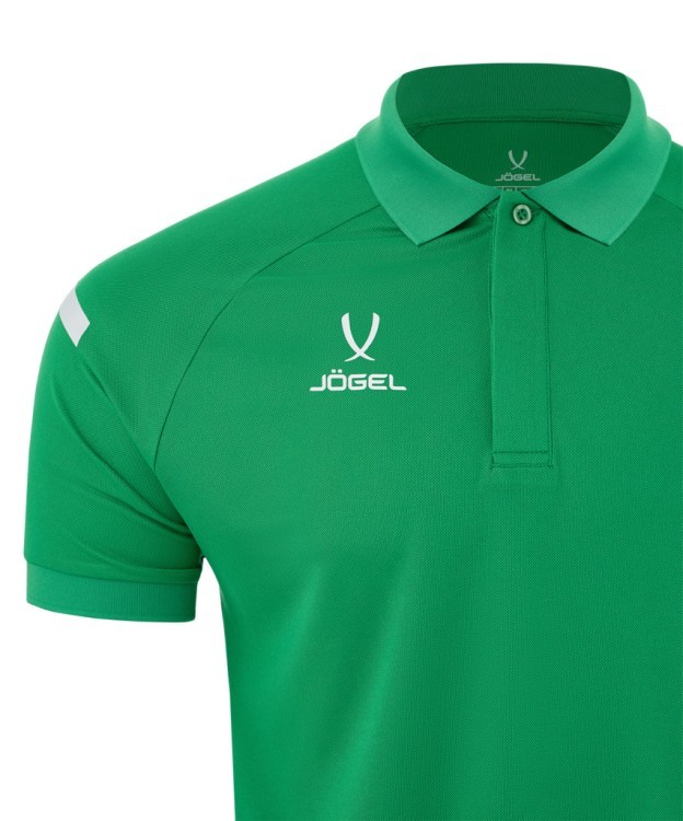 Поло JÖGEL CAMP 2 Poly Polo, зеленый/белый (2121599)