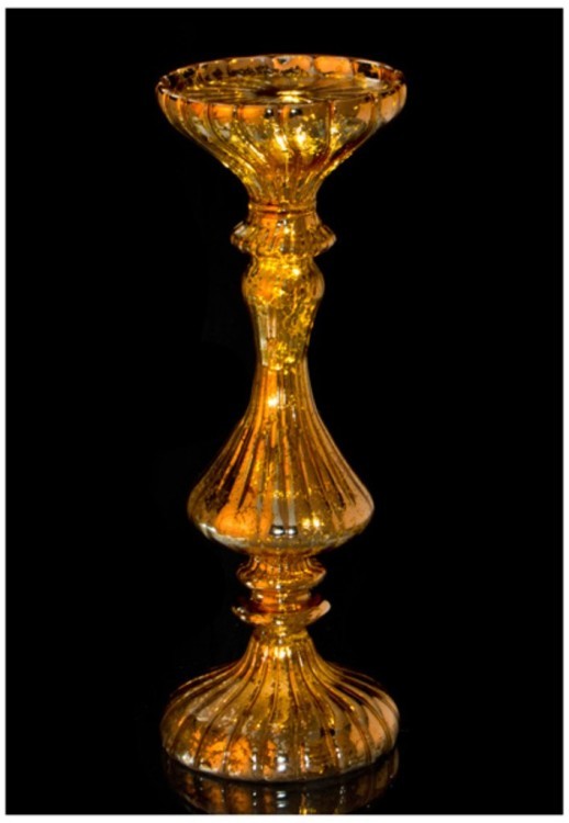 Подсвечник "золотая россыпь" с подсветкой 9*25 см Lefard (862-242)