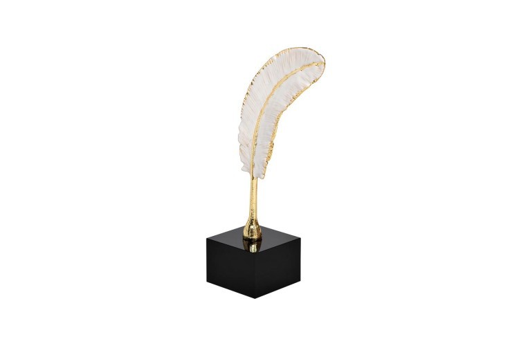 Статуэтка "Белое перо с золотом"на подставке 12*7*27см (TT-00004776)