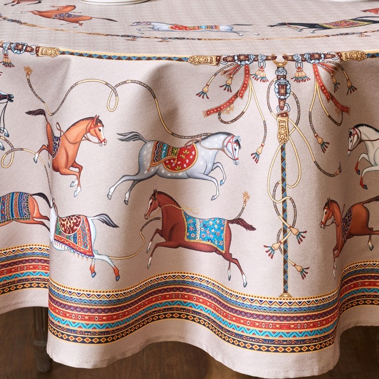 Скатерть круглая "passage"150 см  ,капучино, 100% хлопок ,твил Lefard (850-760-24)