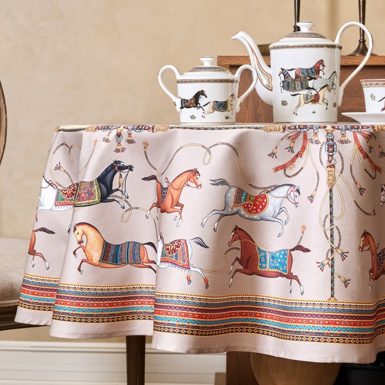 Скатерть круглая "passage"150 см  ,капучино, 100% хлопок ,твил Lefard (850-760-24)