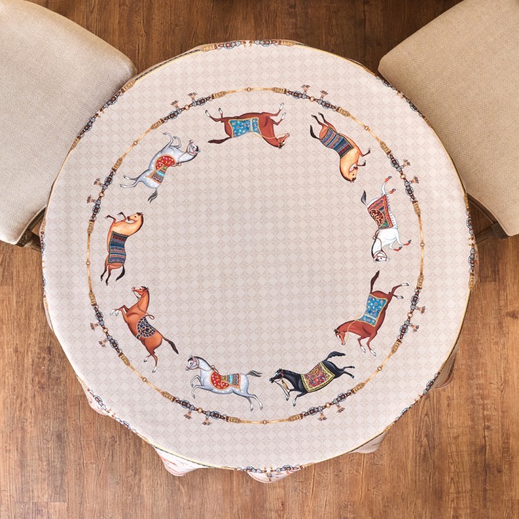 Скатерть круглая "passage"150 см  ,капучино, 100% хлопок ,твил Lefard (850-760-24)