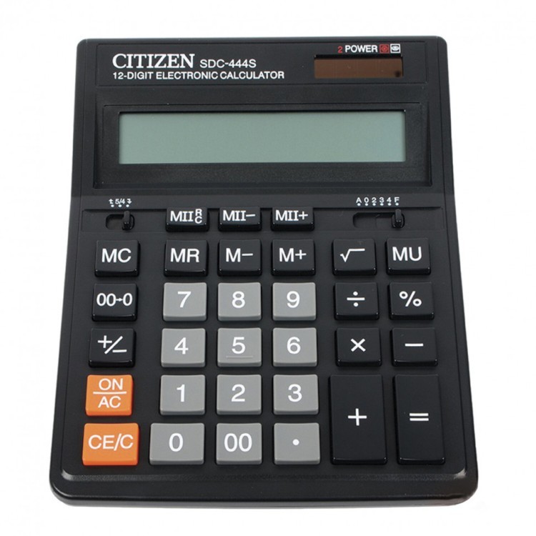 Калькулятор настольный Citizen SDC-444S (199х153 мм) 12 разрядов двойное питание 250221 (1) (89741) Калькулятор настольный Citizen SDC-444S (199х153 мм) 12 разрядов двойное питание 250221 (1) (89741)