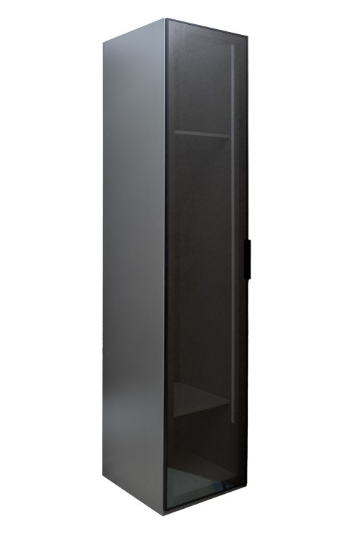 GD-10024-6 Шкаф Alto пенал c вешалкой,цвет серый Кобальт, дверце стекло(тонир) 50*57*228.5см (TT-00014655)