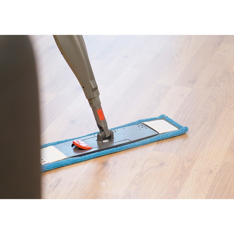 Швабра для мытья пола с распылителем, телескопической ручкой 130 см и насадкой (68934)