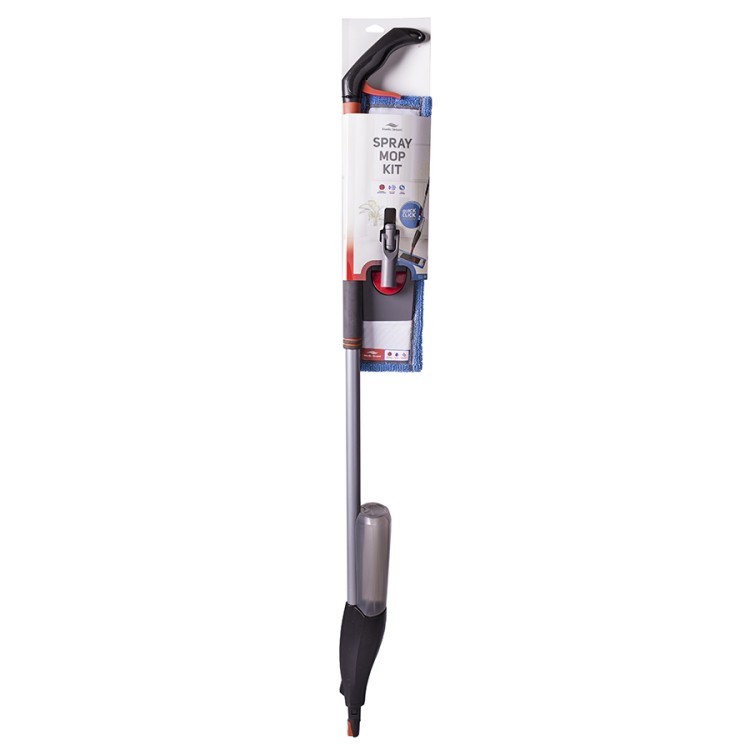 Швабра для мытья пола с распылителем, телескопической ручкой 130 см и насадкой (68934)
