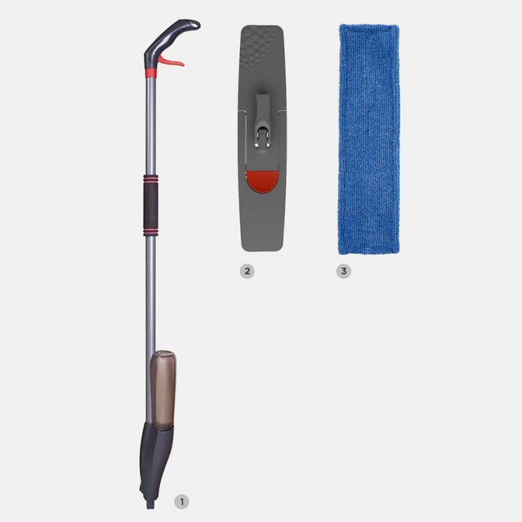Швабра для мытья пола с распылителем, телескопической ручкой 130 см и насадкой (68934)