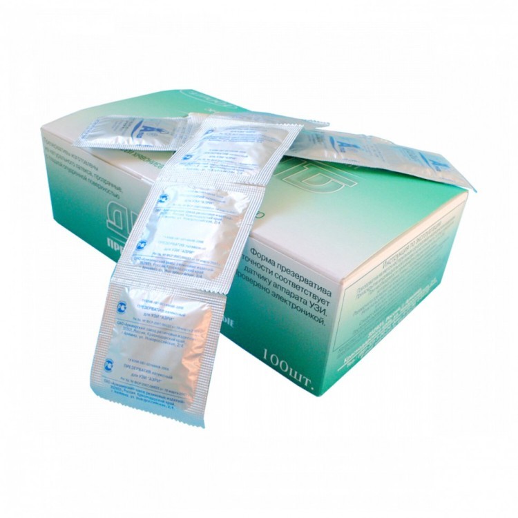 Презервативы для УЗИ АЗРИ комп. 100 шт. без накопителя гладкие без смазки 190х28 мм 630330 (1) (91220)
