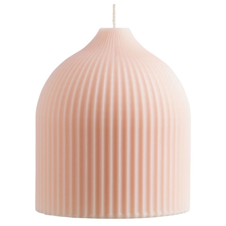Свеча декоративная бежево-розового цвета из коллекции edge, 10,5 см (73476)