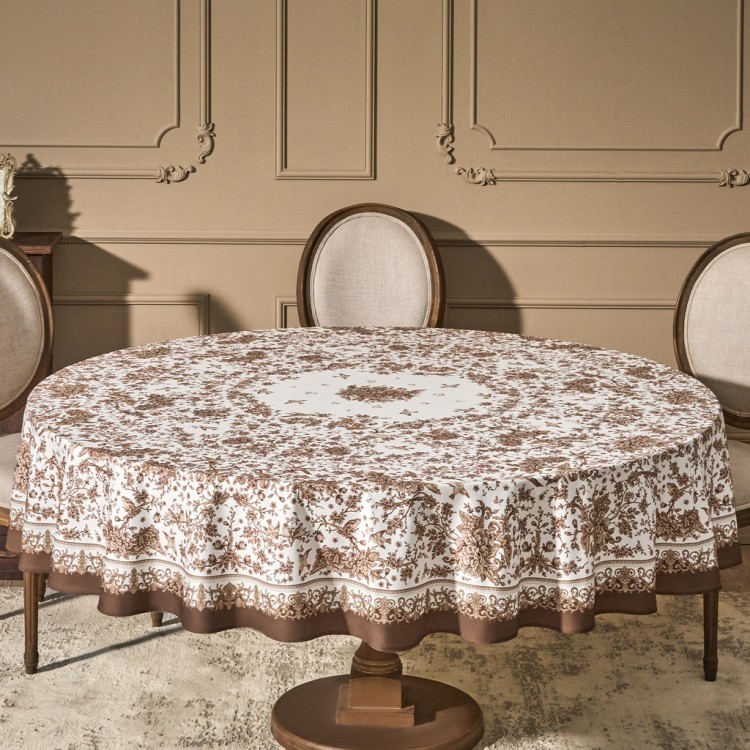 Скатерть круглая "rich garden" d220см, 100% хлопок, твил c пропиткой Lefard (850-754-27)