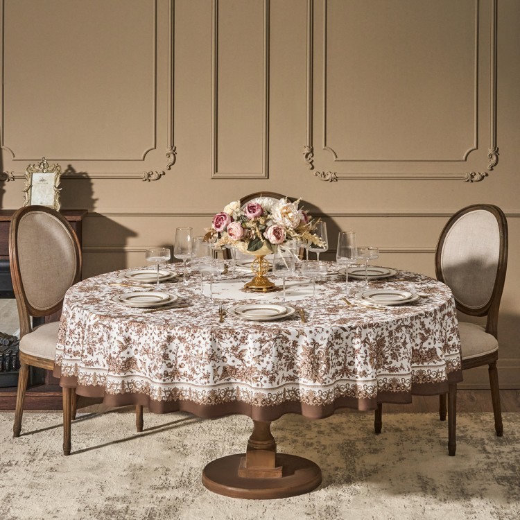 Скатерть круглая "rich garden" d220см, 100% хлопок, твил c пропиткой Lefard (850-754-27)