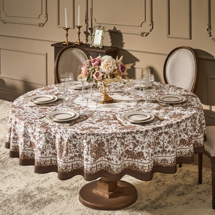 Скатерть круглая "rich garden" d220см, 100% хлопок, твил c пропиткой Lefard (850-754-27)