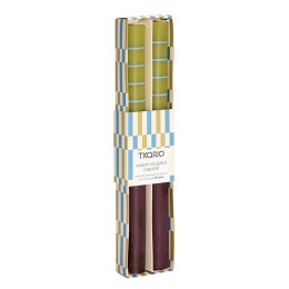 Набор из двух свечей светло-зеленого цвета из коллекции stripes (81097)