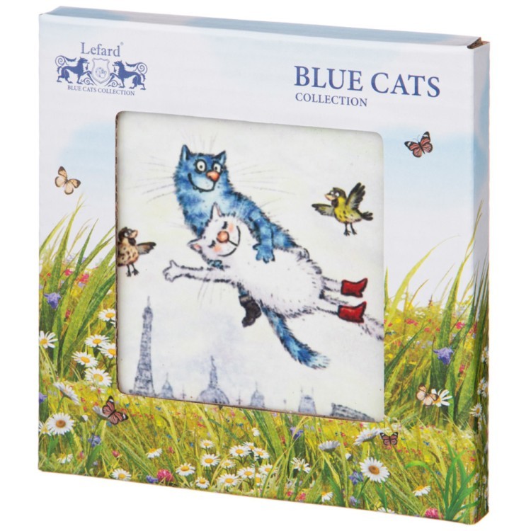 Подставка под горячее коллекция "blue cats" 10*10 см Lefard (229-542)
