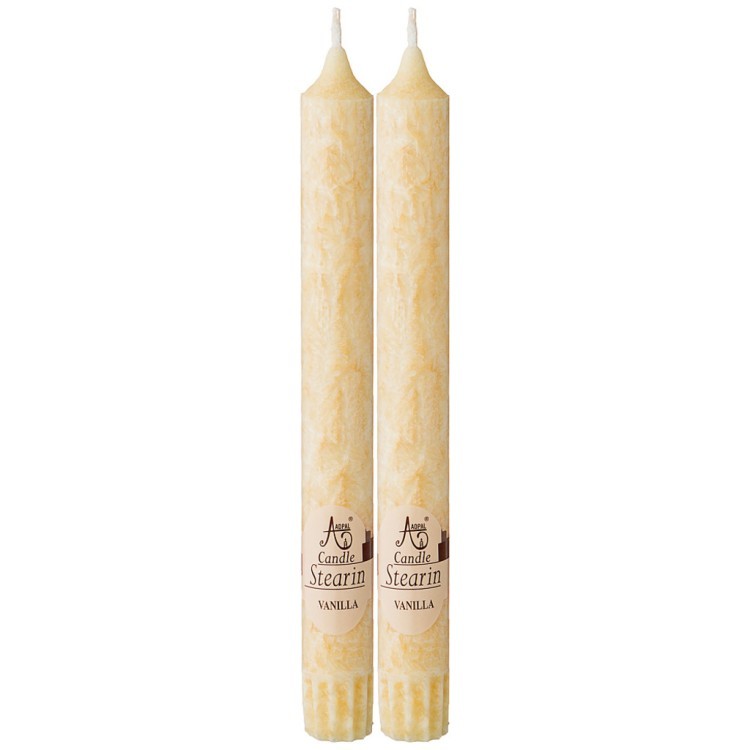 Набор ароматических стеариновых свечей из 2 шт. vanilla высота 20 см Adpal (348-778)