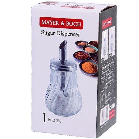 Сахарница с дозатором 230мл стекло/нерж Mayer&Boch (40475)