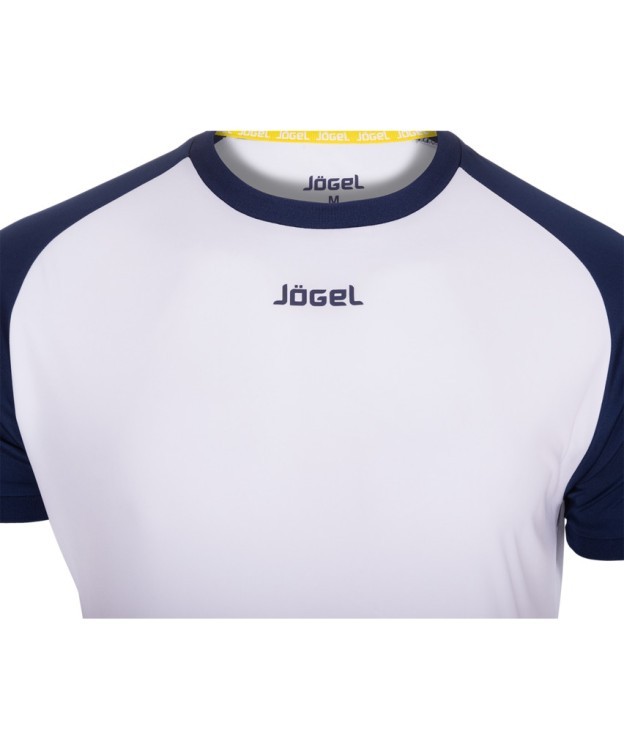 Футболка футбольная JFT-1011-019, белый/темно-синий, детский (437548)