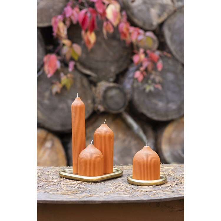 Свеча декоративная оранжевого цвета из коллекции edge, 10,5см (74328)