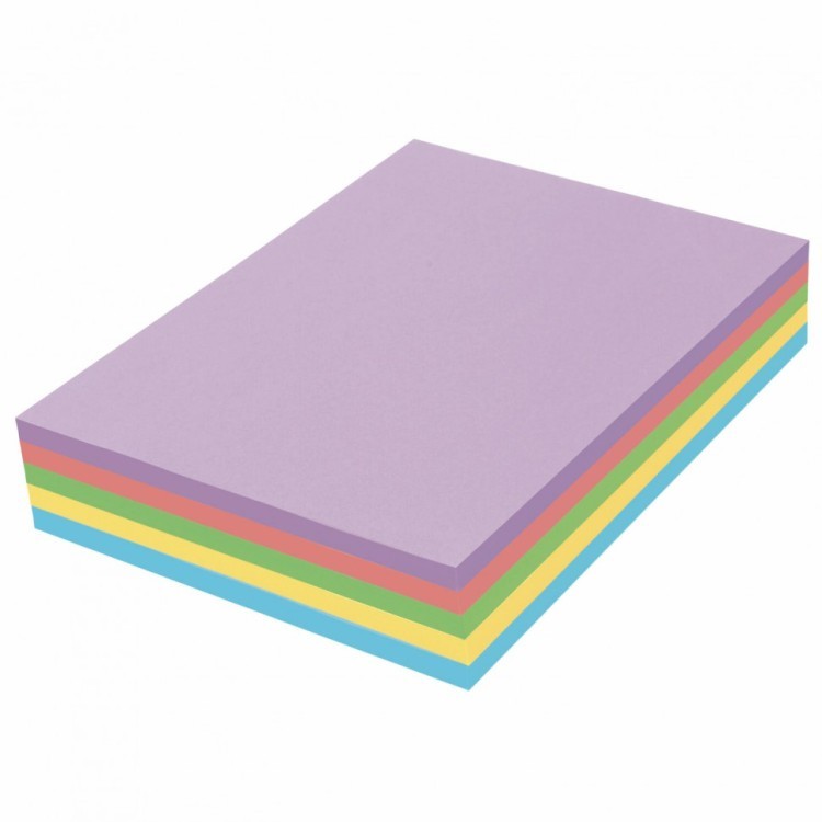 Бумага цветная DOUBLE A А4 80 г/м2 500 л 5 цветов x 100 л микс пастель 115121 (1) (92587)