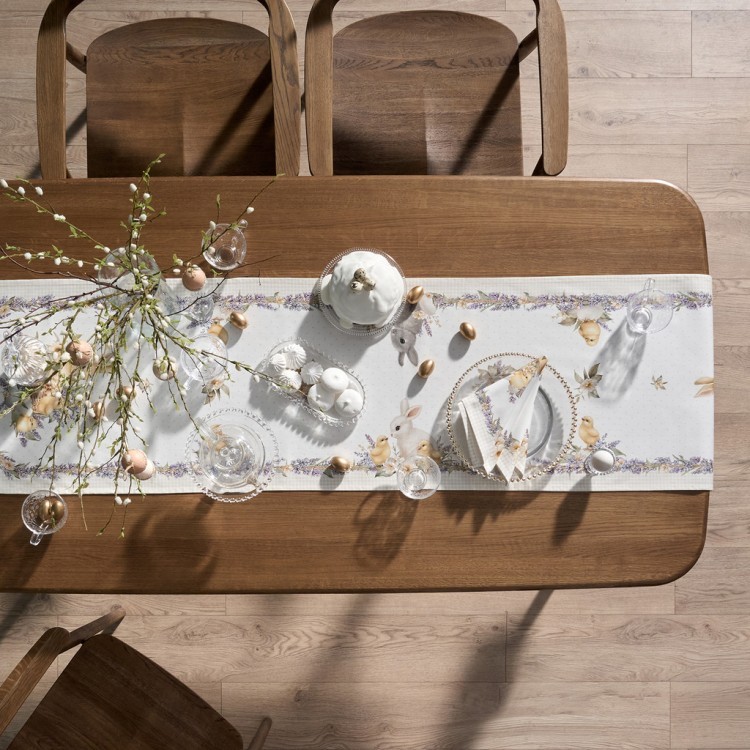 Дорожка "лавандовая весна" 45х300см, 100% хлопок, твил Lefard (850-768-32)