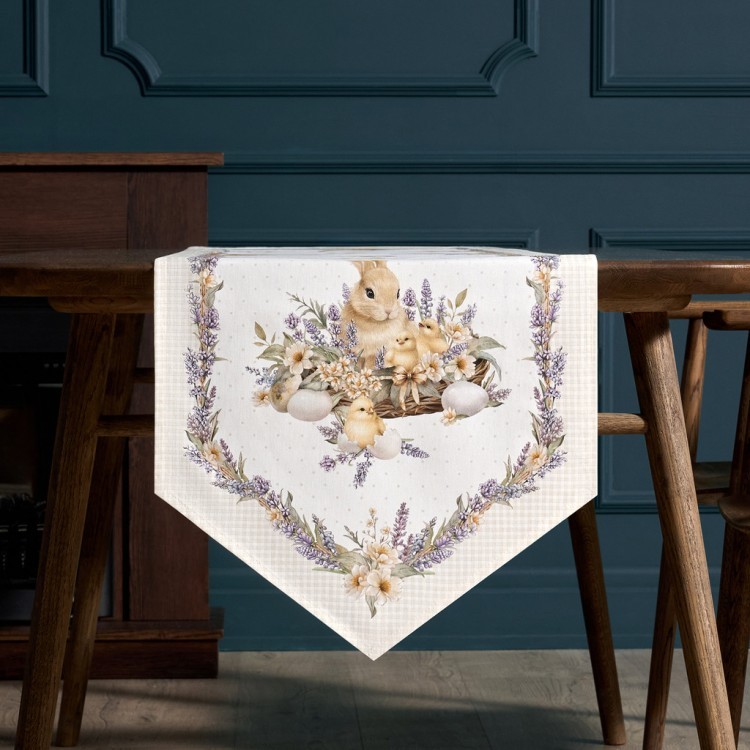 Дорожка "лавандовая весна" 45х300см, 100% хлопок, твил Lefard (850-768-32)