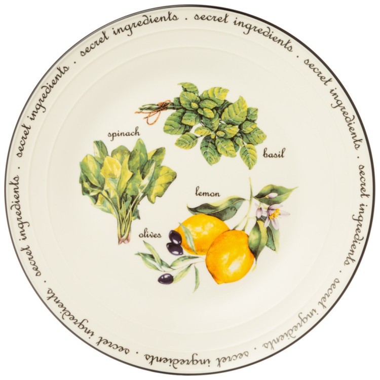 Набор тарелок обеденных lefard "секретные ингредиенты" 2 шт.  26,5 см Lefard (189-288)