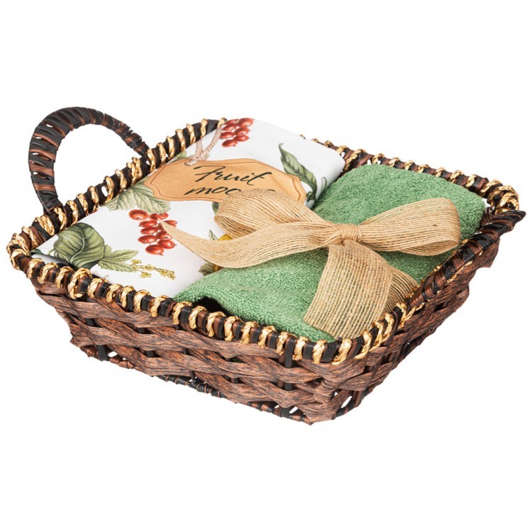 Набор полотенец из 2-х шт "fruit basket",40х70см,50х30см 100% хлопок,белый/зелёный,твил, SANTALINO (850-741-61) Набор полотенец из 2-х шт "fruit basket",40х70см,50х30см 100% хлопок,белый/зелёный,твил, SANTALINO (850-741-61)