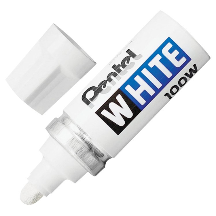 Маркер краска лаковый Pentel White линия 6,5 мм белый X100W/151258 (2) (72852)