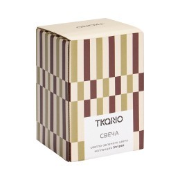 Свеча в полоску светло-зеленого цвета из коллекции stripes, 10см (81098)