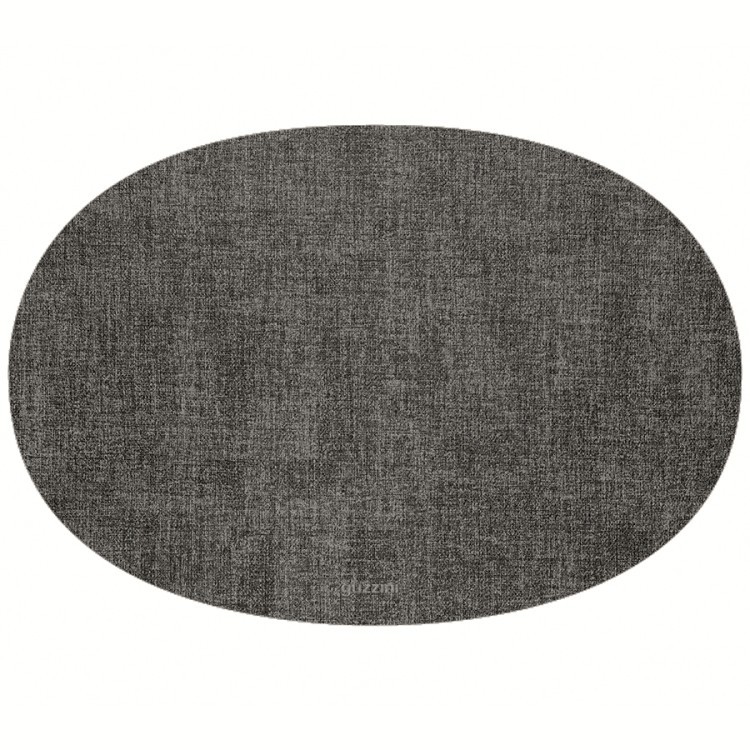 Салфетка подстановочная овальная двухсторонняя fabric, темно-серая (71913)