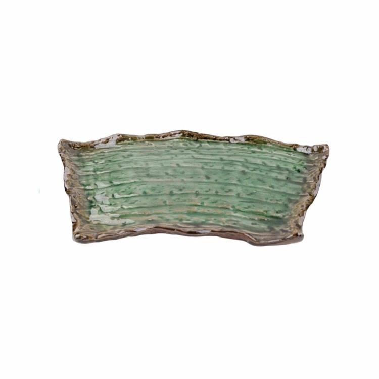Тарелка SG397004, ручная работа/каменная керамика, green, ROOMERS TABLEWARE