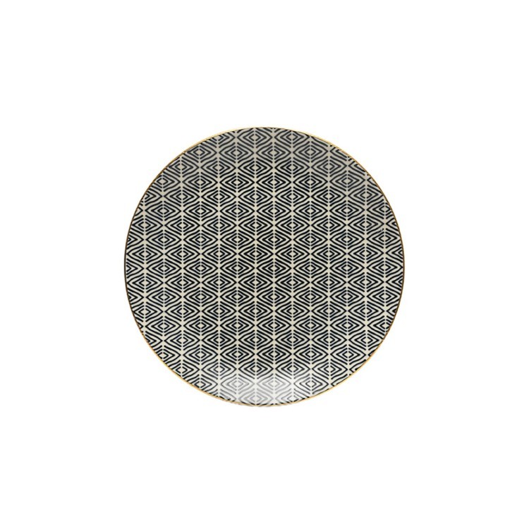 Тарелка COP211-00115JСНЯТО, 21.5 см, керамика, DIAMOND WEAVE-GOLD, Costa Nova