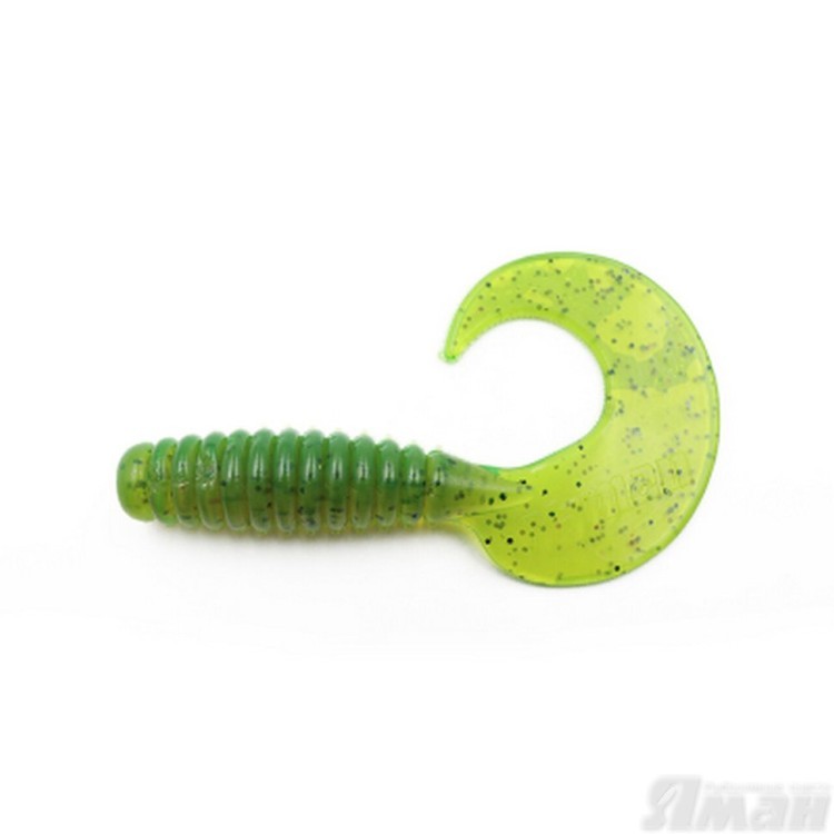 Твистер Yaman Spiral, 3,5", цвет 10 - Green pepper, 10 шт Y-S35-10 (70627)