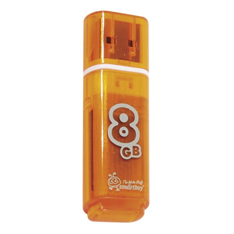 Флешка 8 GB Smartbuy Glossy USB 2.0 (SB8GBGS-Or) (65828)