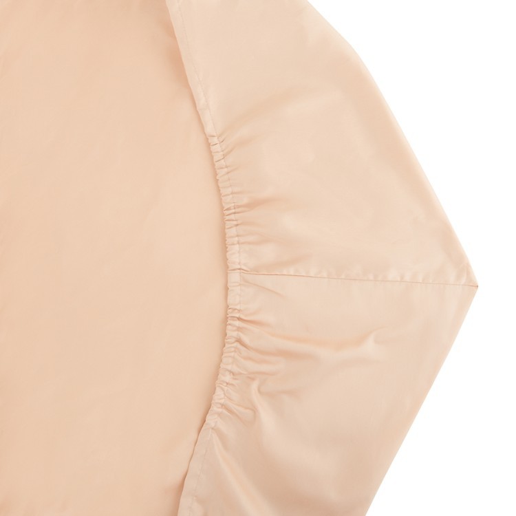 Простыня на резинке из сатина бежево-розового цвета из коллекции essential, 200х200 см (70545)