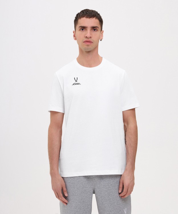 Футболка повседневная JOGEL Essentials Cotton Tee, белый (2109648)
