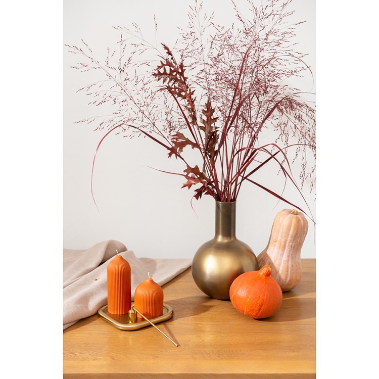 Свеча декоративная оранжевого цвета из коллекции edge, 16,5см (74329)