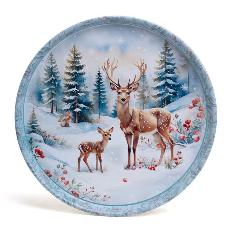 Поднос сервировочный agness "зимняя сказка" 33*2,1 см Agness (898-242)