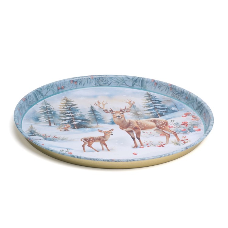 Поднос сервировочный agness "зимняя сказка" 33*2,1 см Agness (898-242)