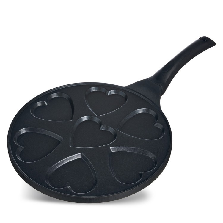 Сковорода agness "сердце"  для оладий с антипригар.покрытием диаметр=26.5 см. Agness (932-032) Сковорода agness "сердце"  для оладий с антипригар.покрытием диаметр=26.5 см. Agness (932-032)