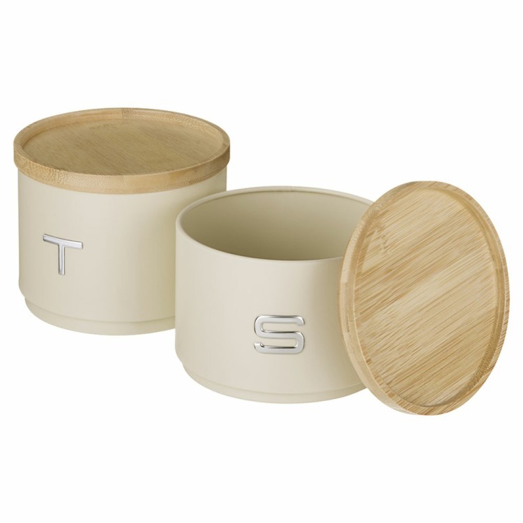 Набор банок agness для сыпучих, 11х16 см, штабелируемые, цвет: ivory Agness (790-402)