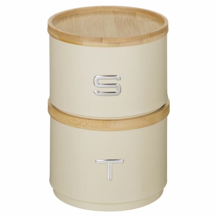 Набор банок agness для сыпучих, 11х16 см, штабелируемые, цвет: ivory Agness (790-402)