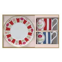 Набор чашек с блюдцем flowery, 240 мл, 2 шт. (80342)