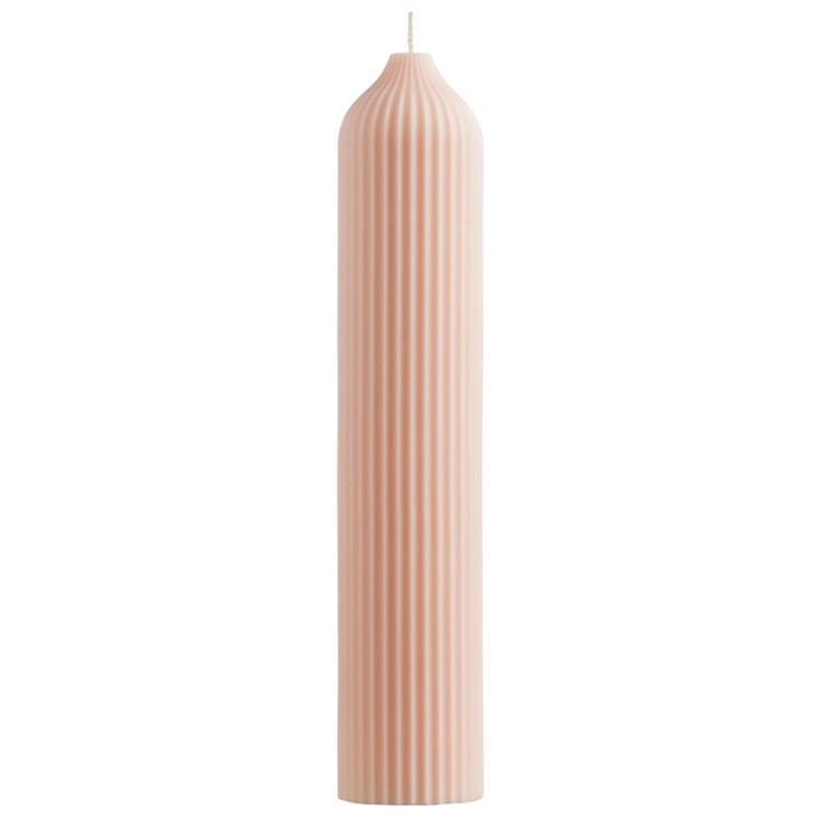 Свеча декоративная бежево-розового цвета из коллекции edge, 25,5 см (73478)