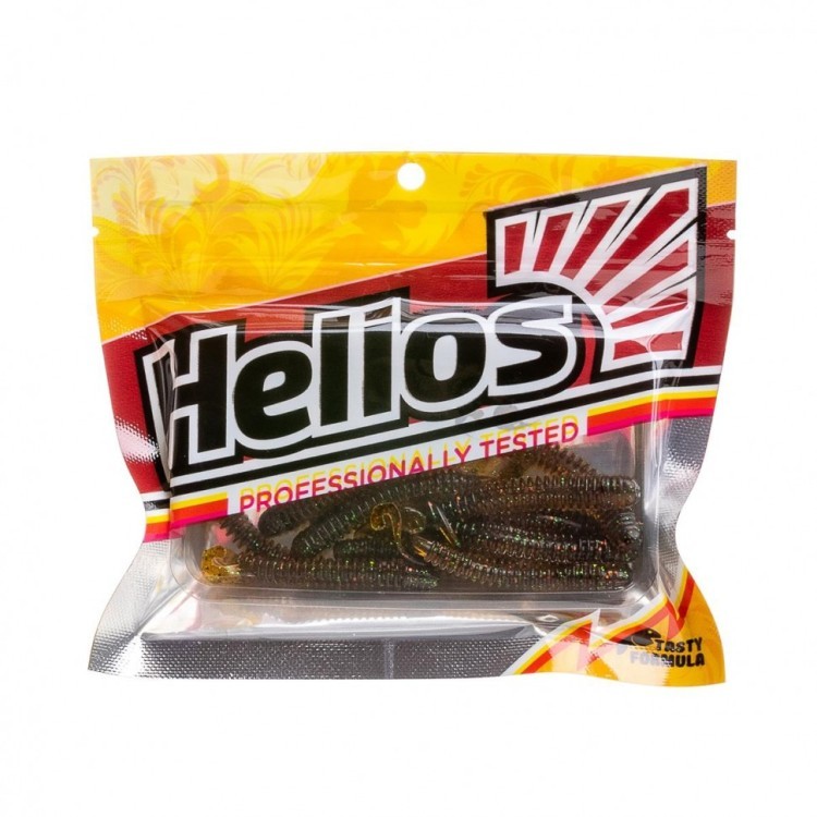 Твистер Helios Credo Long Body 2,95"/7,5 см, цвет Star Oil 12 шт HS-9-042 (78139)