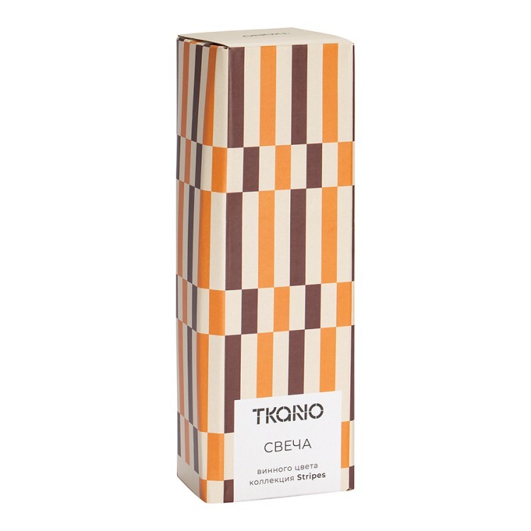 Свеча винного цвета из коллекции stripes, 19см (81099)