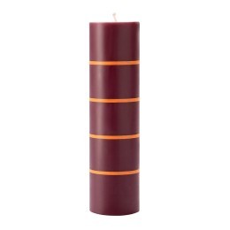 Свеча винного цвета из коллекции stripes, 19см (81099)