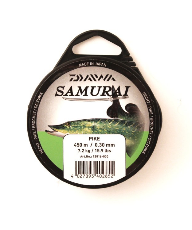 Леска Daiwa Samurai Pike 450м 0,30мм (7,2кг) светло-оливковая (58936)