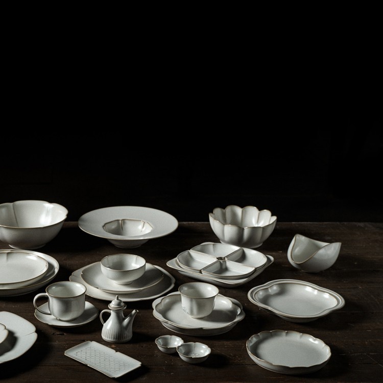 Чайная пара L9756-SET2-CREAM, каменная керамика, Cream, ROOMERS TABLEWARE